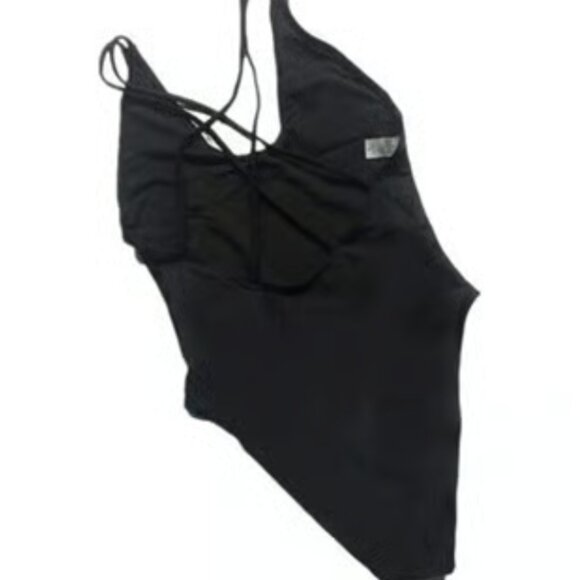 Black Classic Swimsuit CHAMPAGNE CAMPAIGN EUC Size XL NWOT #M-020 - Picture 2 of 2